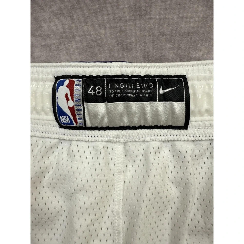 Los Angeles Lakers Shorts Men 48R 3XL White Purple NBA Basketball Nike VaporKnit